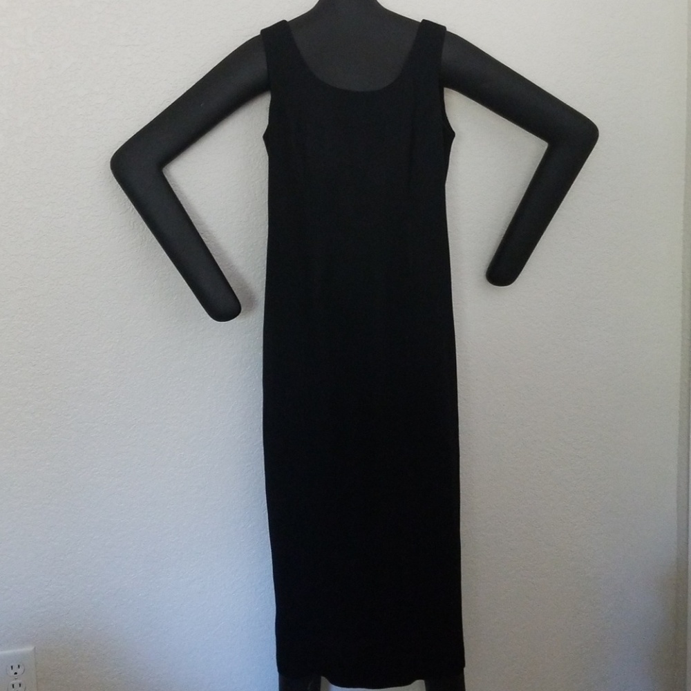 Vintage S.L. FASHIONS 90s Sheath dress black 8P